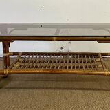 Bamboo and rattan coffee table