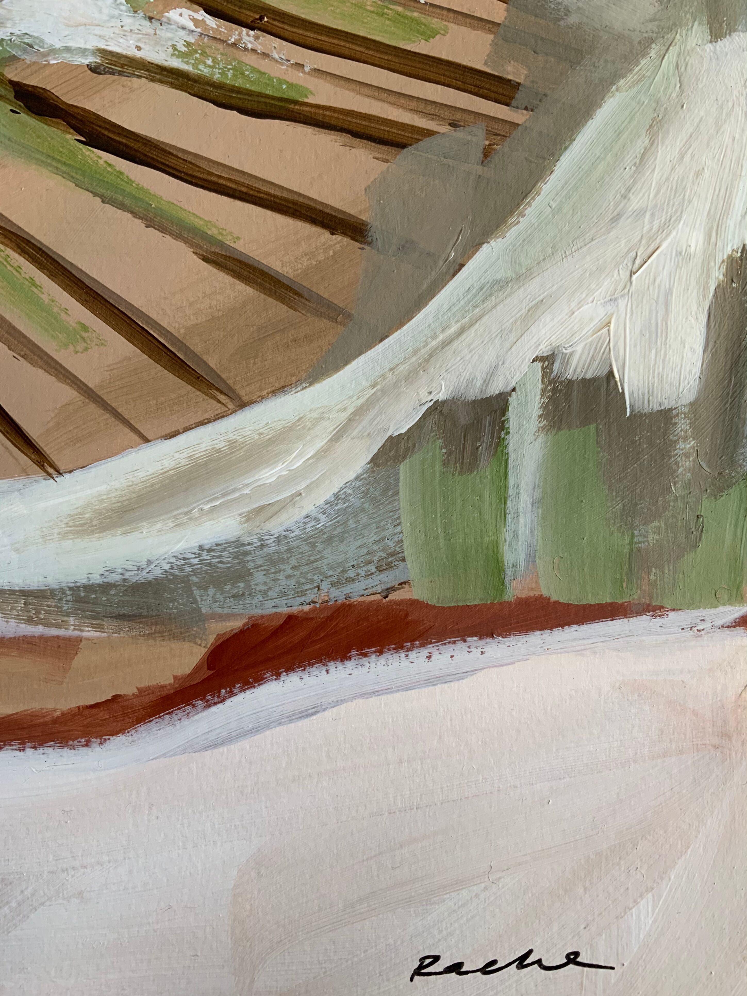 Snow top peak original acrylic painting