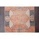 Vintage Turkish Hand-Knotted Wool Cotton Orange Runner Rug 83x305