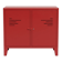 Mobilier en métal rouge de style industriel