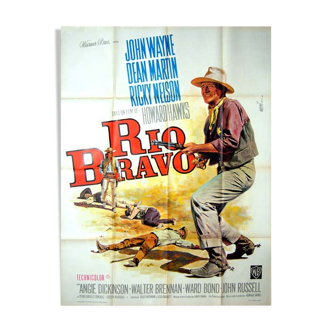 Affiche vintage Rio bravo John Wayne 120x160 cinéma