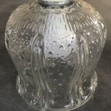 Vintage chandelier pendant lamp in molded glass tulip shape