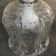 Suspension lustre vintage en verre moulé forme tulipe