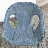 3 vintage rattan armchairs, adult size, 1960s