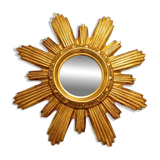 Mid-century hollywood regency gilt sunburst wall mirror, 1960s