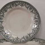 Set of 4 flat plates Terre de Fer Moulin des loups and WILBUR hamages