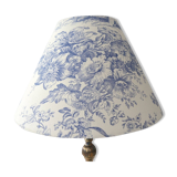 Abat-jour toile de Jouy fleurs bleus