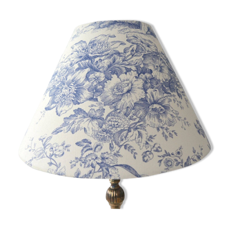 Toile de Jouy lampshade blue flowers