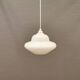 Suspension en verre opale blanc