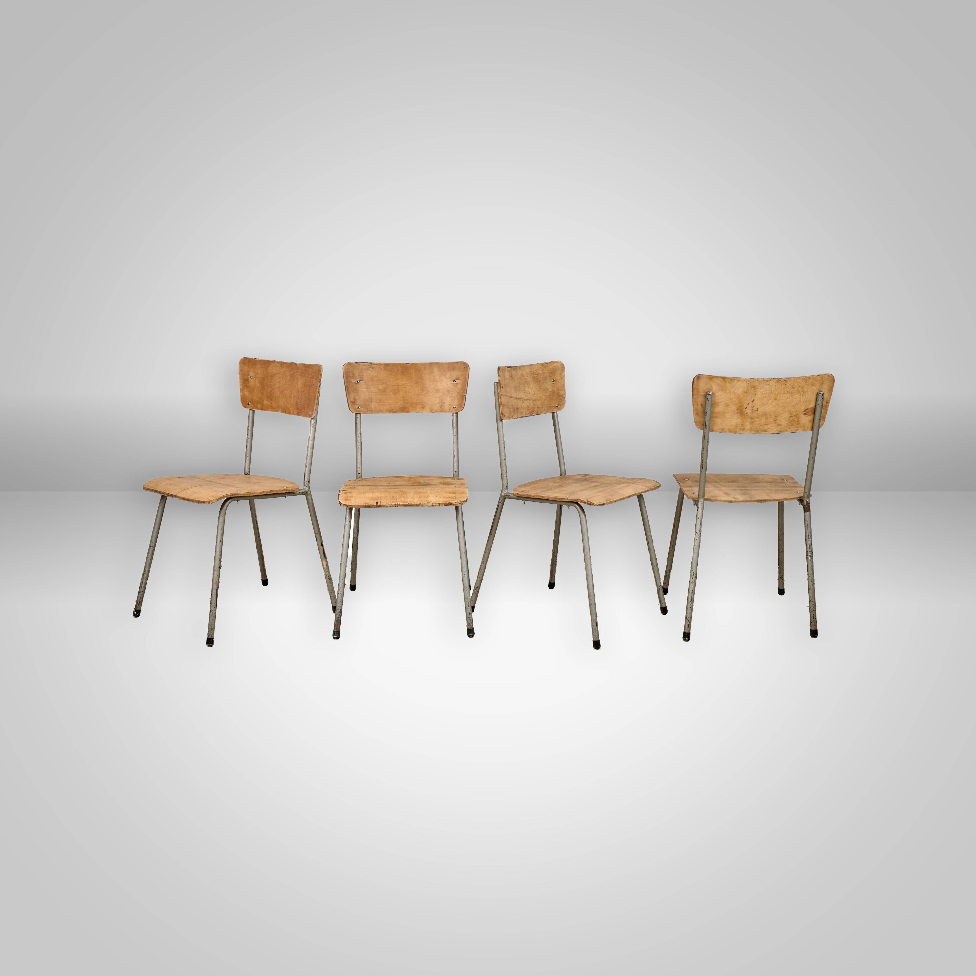 Set of 4 Vintage Chairs, 1960s, Czechoslovakia