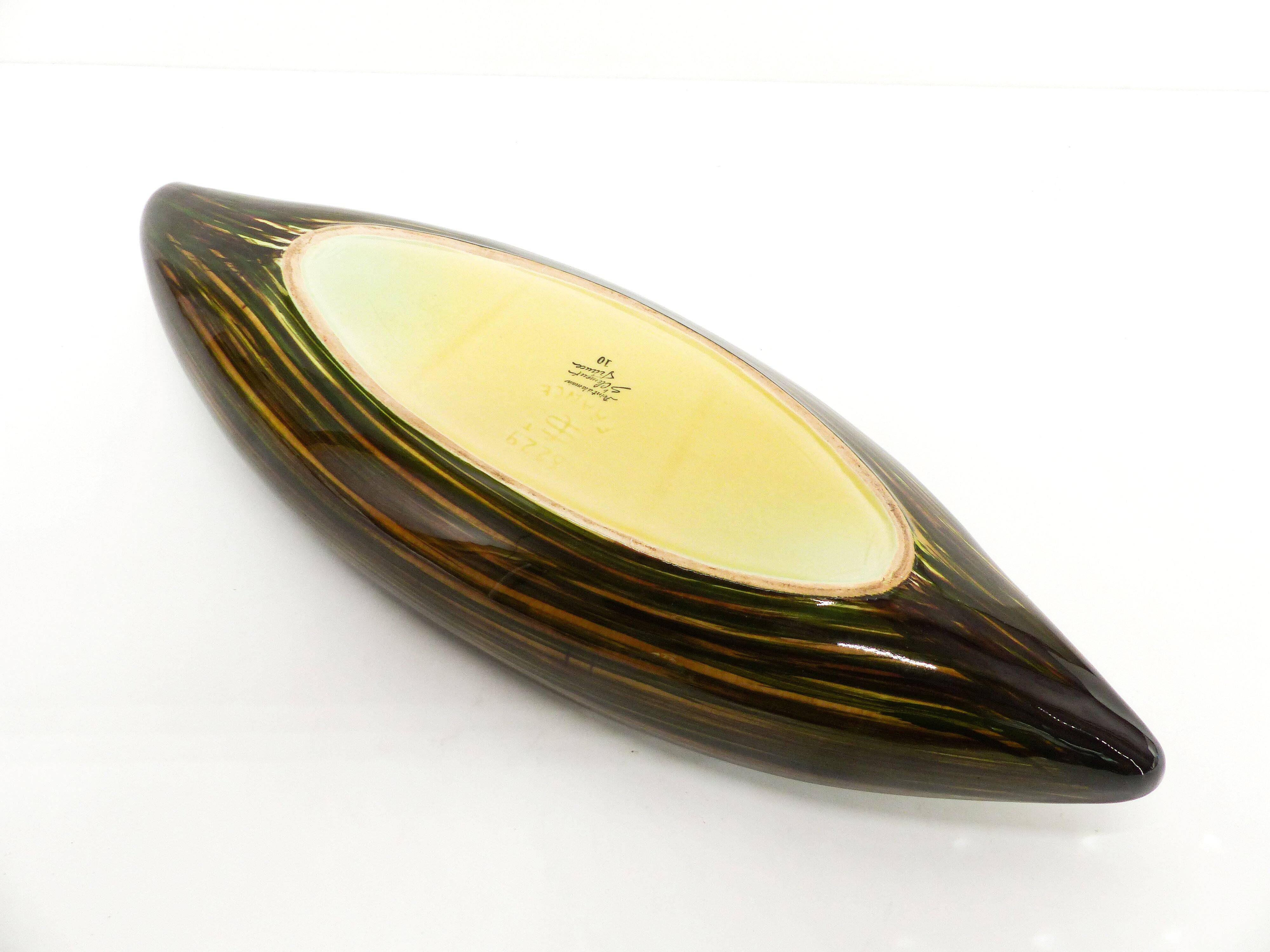 Saint-Clément ceramic pirogue fruit bowl