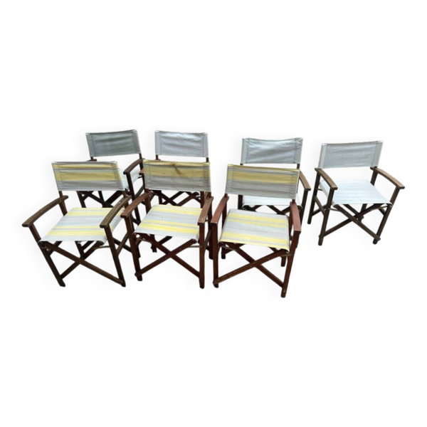 Lot de 7 chaises de jardin vintage