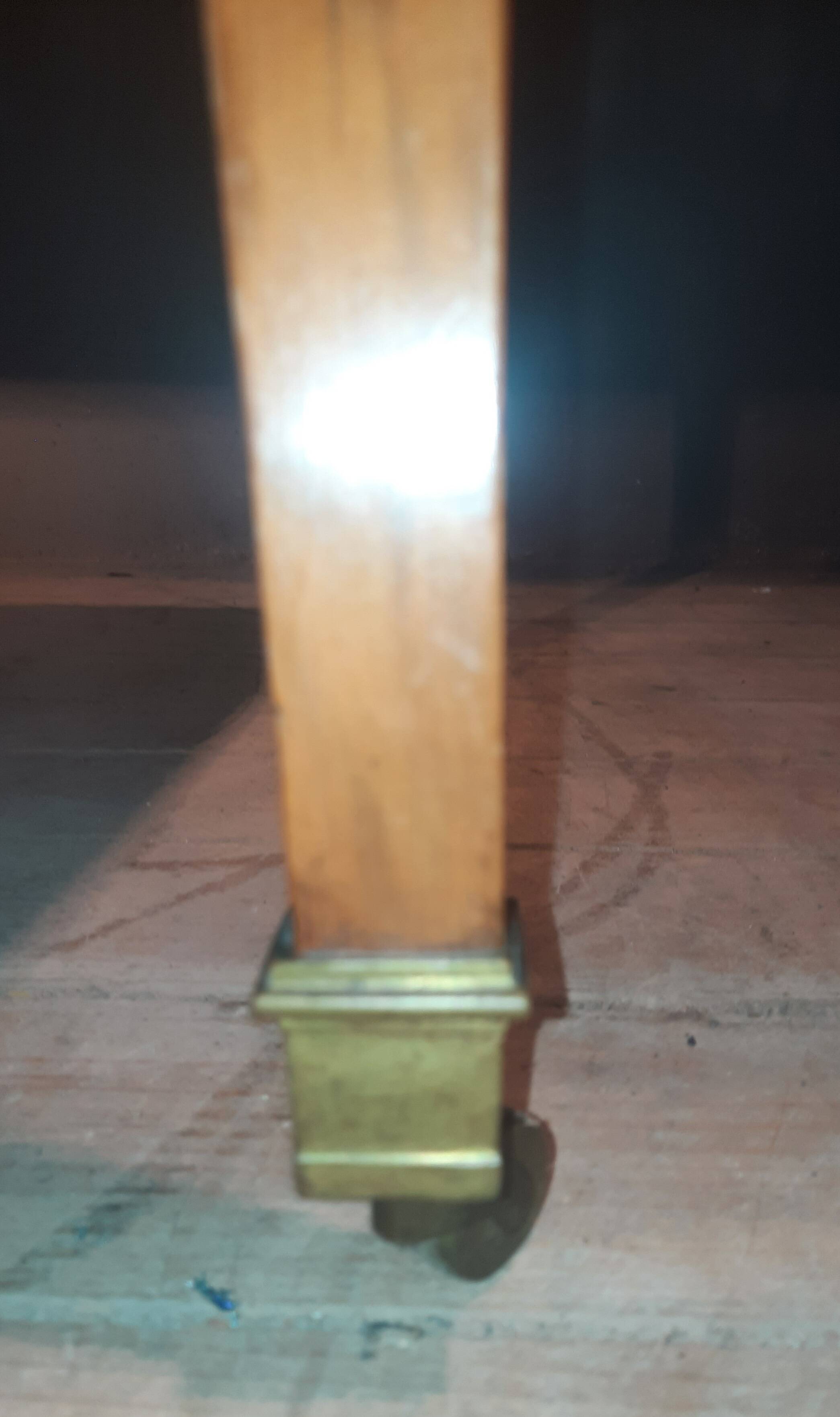 Yellow wooden writing table