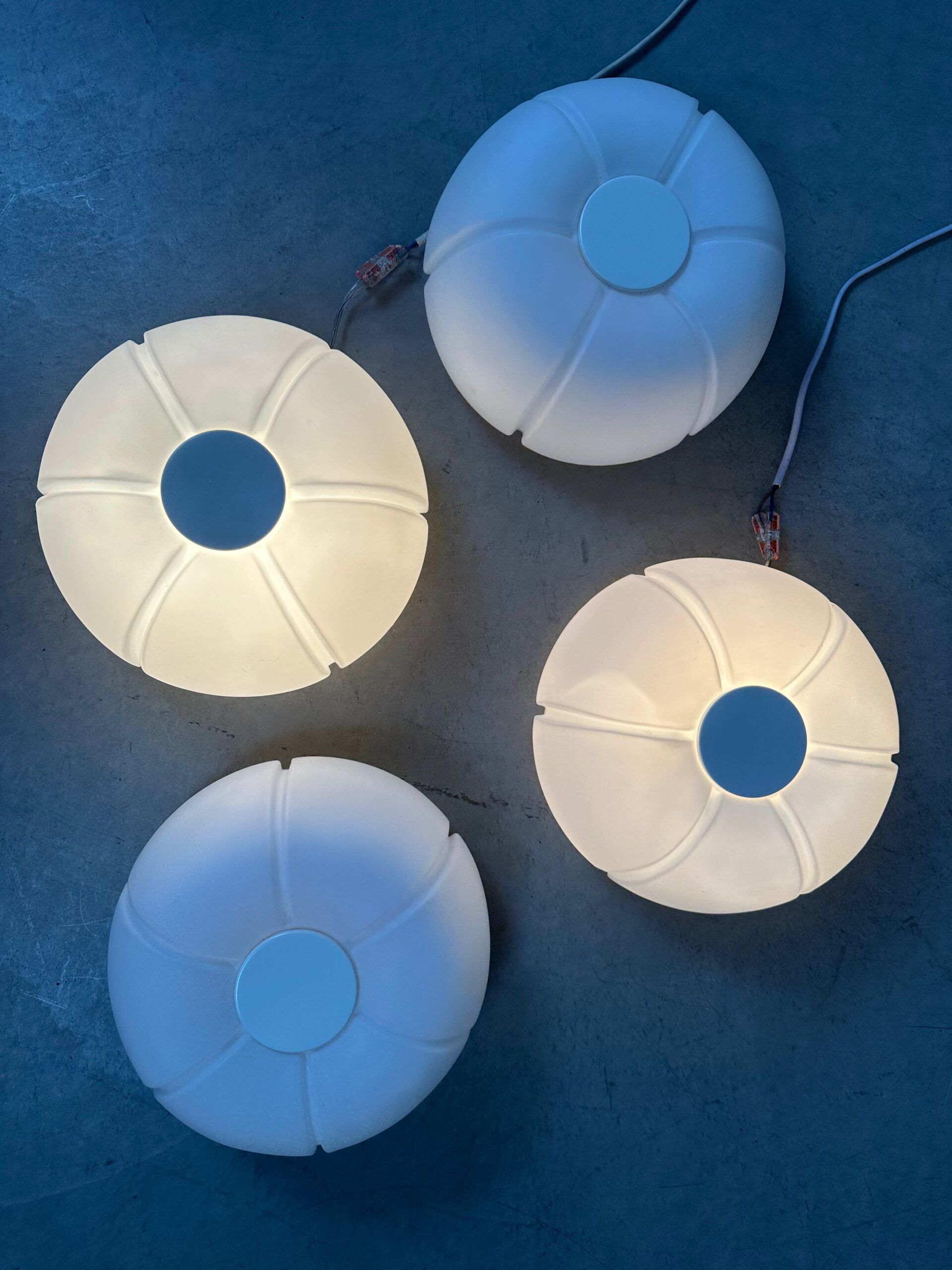 Vintage opaline ceiling lamp – Glashütte Limburg
