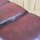 Chesterfield sofa in red leather 3 places from the 70s