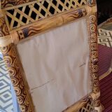 Bamboo rattan mirror