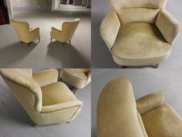 1/2 fauteuil bergere années 50 60 Theo Ruth pour Artifort