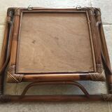Vintage rattan mirror  41x41cm