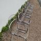 Set of 6 chrome metal design chairs from the 1970s.