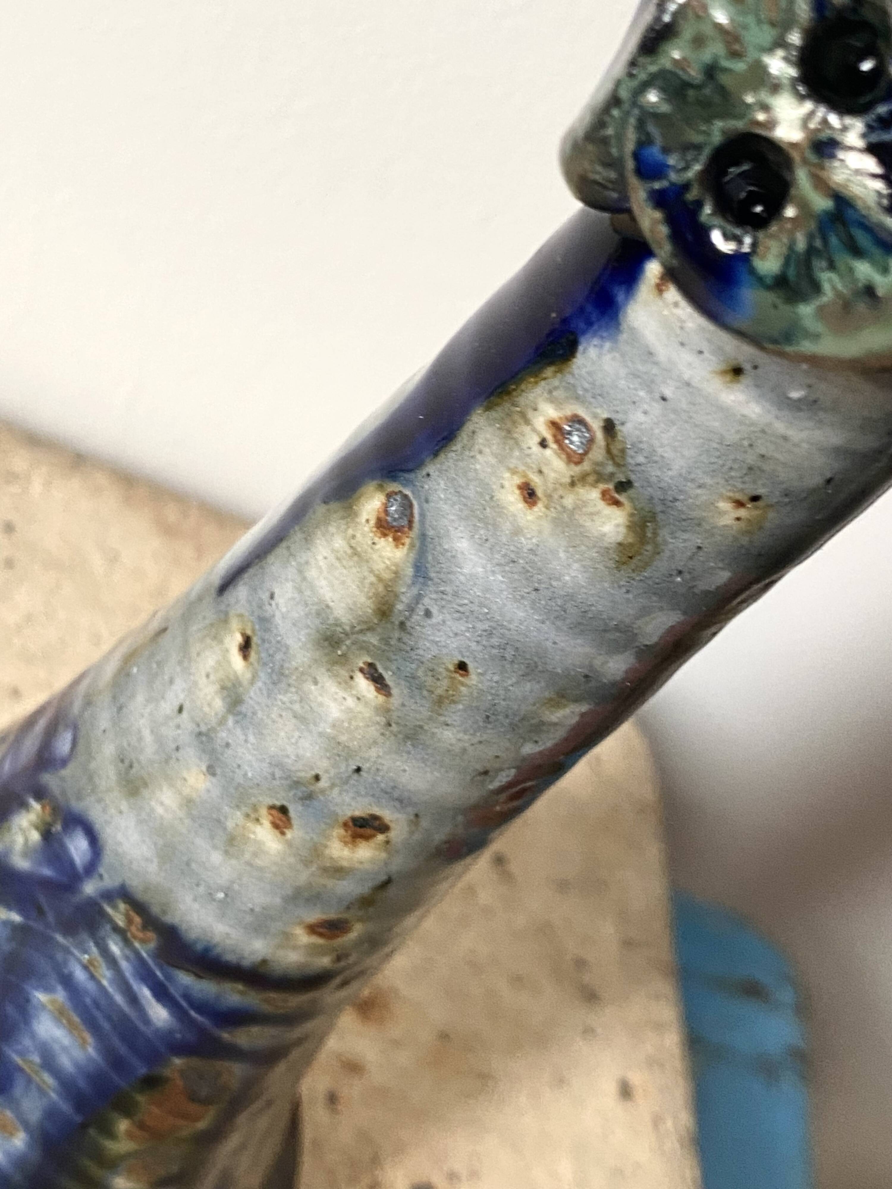 Anthropomorphic ceramic candlestick