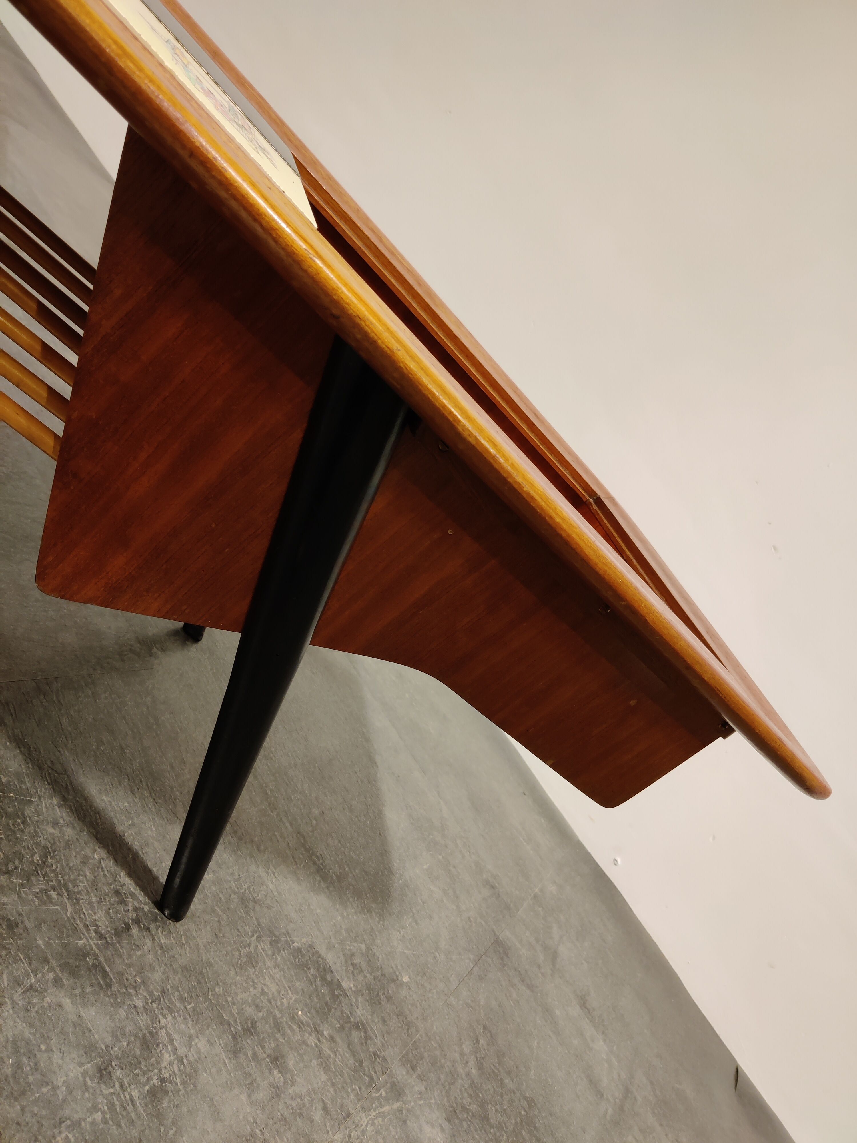 Vintage hidden bar coffee table by Alfred Hendrickx for Belfom, 1950s