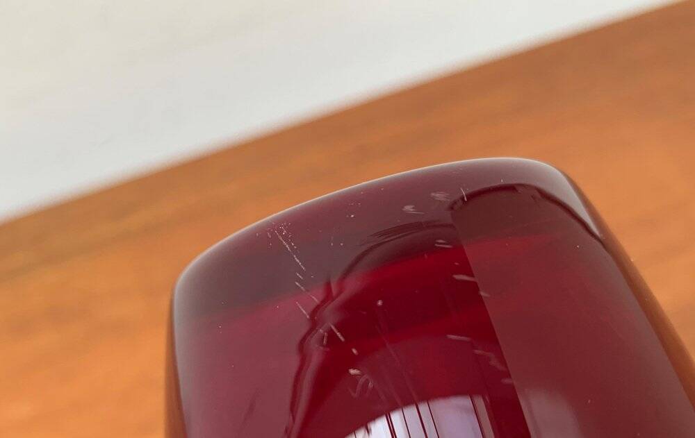 Vase en verre minimaliste allemand milieu du siècle de Gral, années 1960