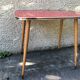 Table bass feet compass formica red