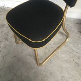 Golden black roneo chair restored to new