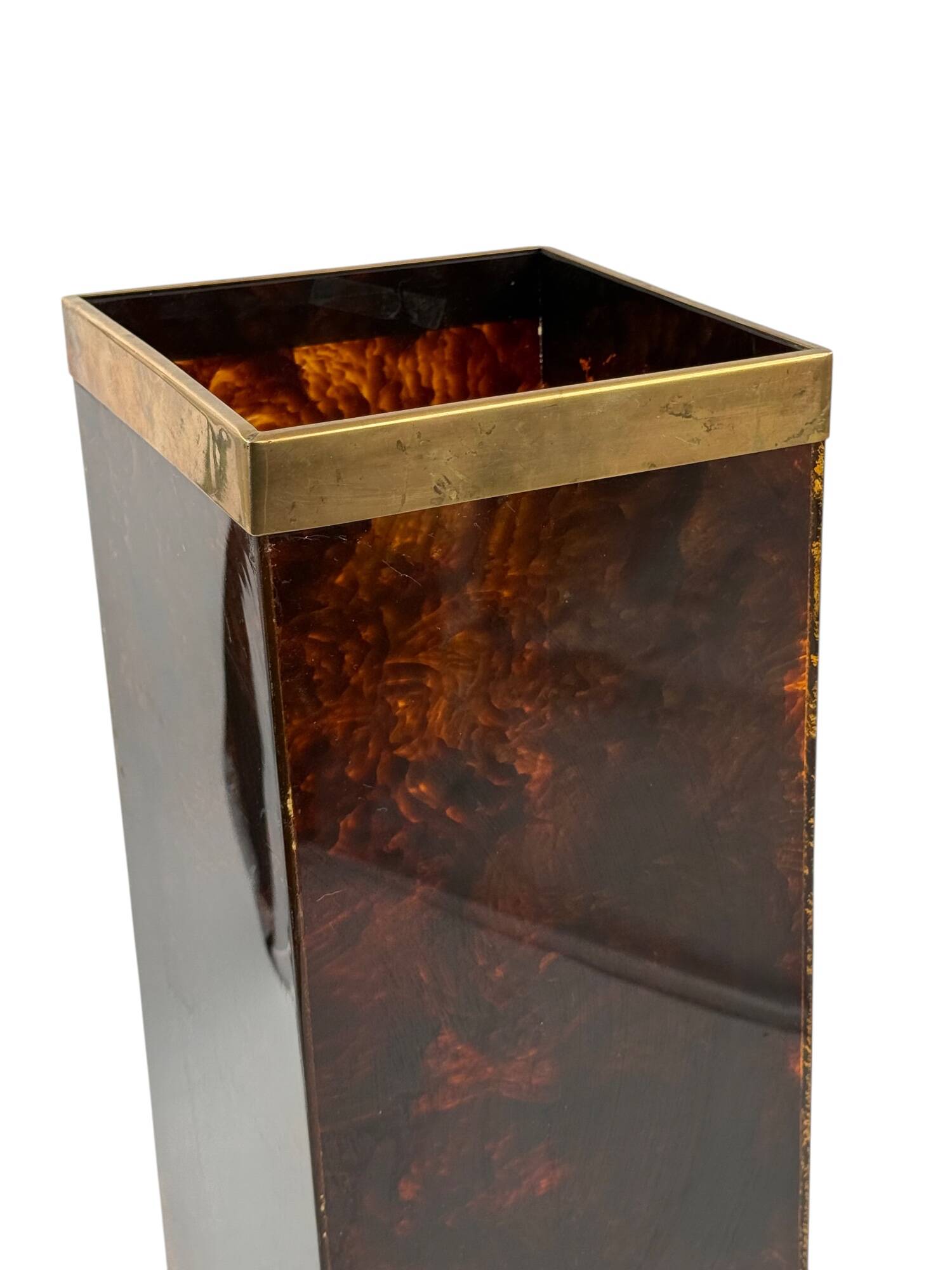 Mid-century brass and bakelite umbrella stand, France 1960s