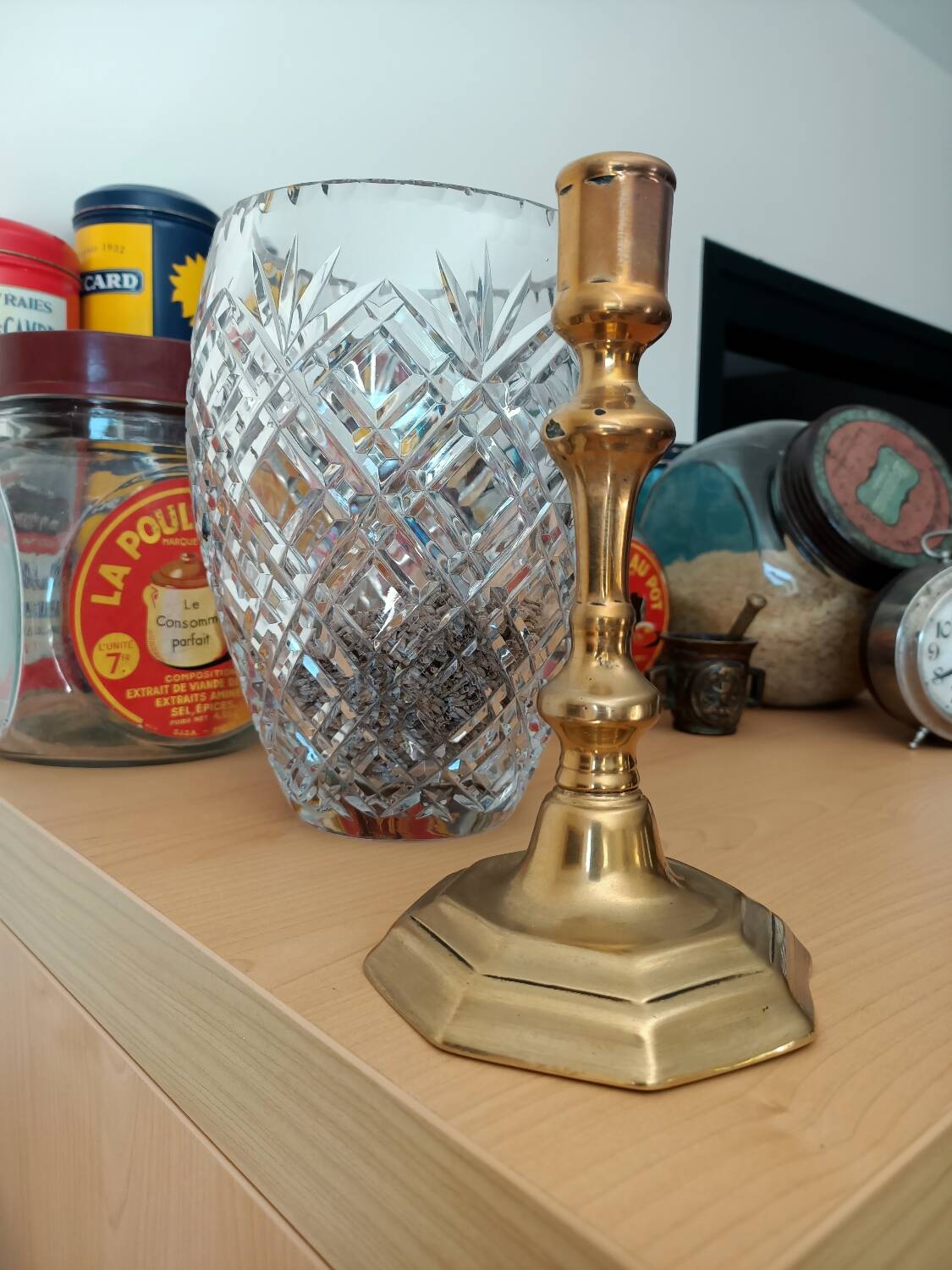 Gilded bronze candle holder