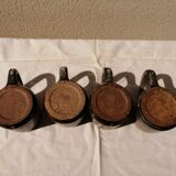 Lot of 4 sandstone glasses