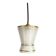 Small white and gold diabolo pendant.