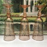 Vintage Rosaline Champagne Flutes