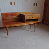 Console dressing table - hall furniture - drawer and mirror - 60s - vintage - modernist