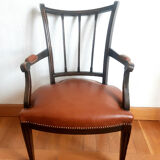 Fauteuil de bureau anglais  cuir 1940