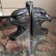 Pair of eagle bookends in patinated bronze – Art Deco style