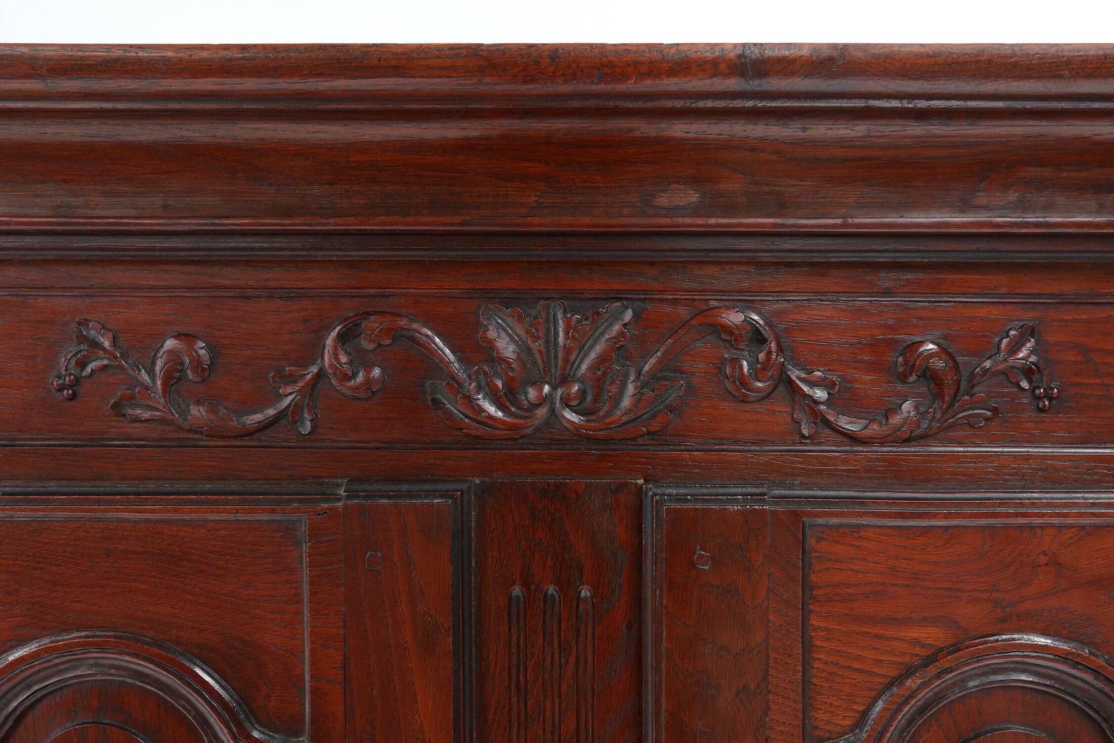 Large Louis XVI French Carved Bridal Wardrobe, ca. 1850