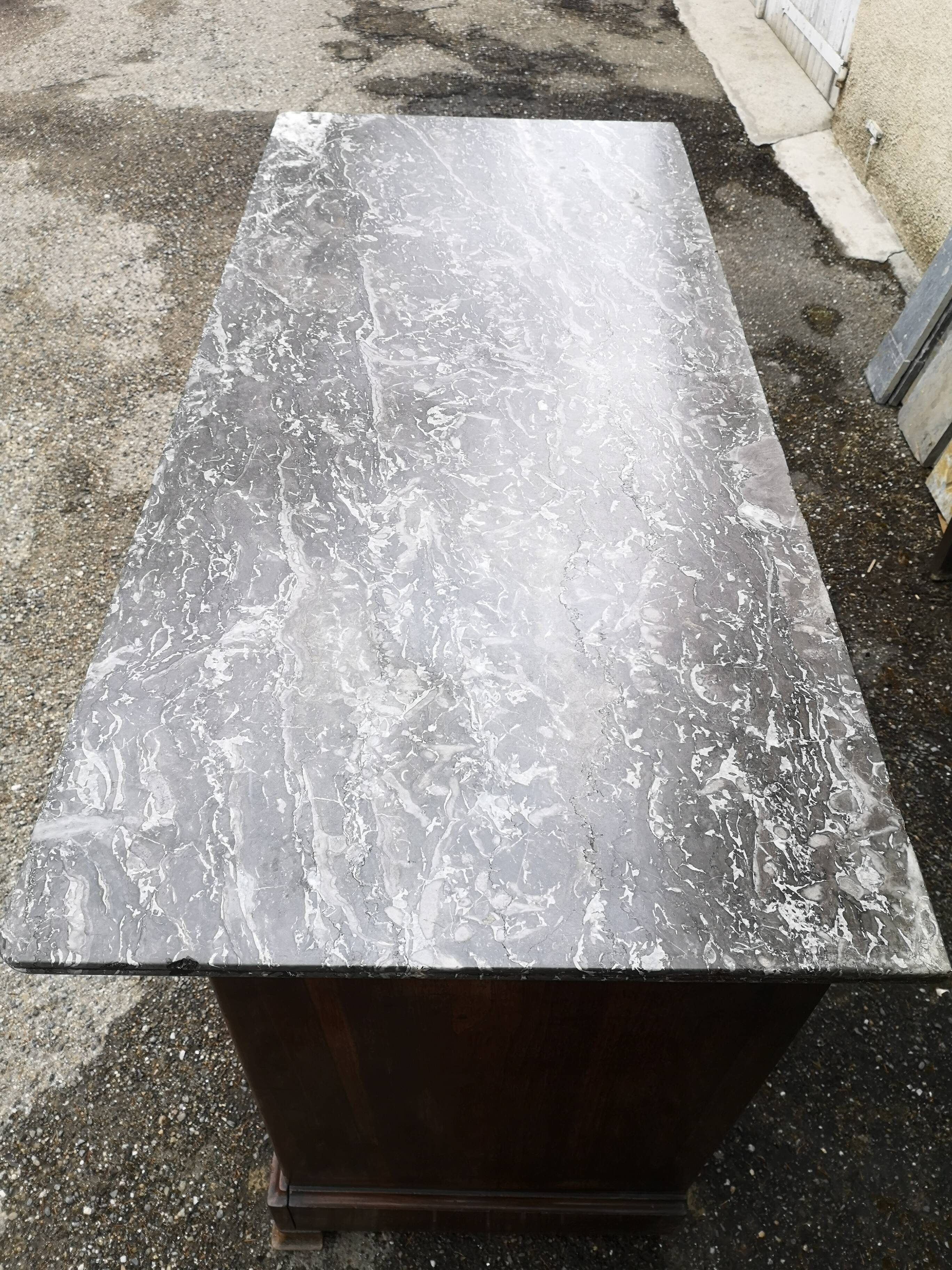 Louis Philippe burl walnut chest of drawers