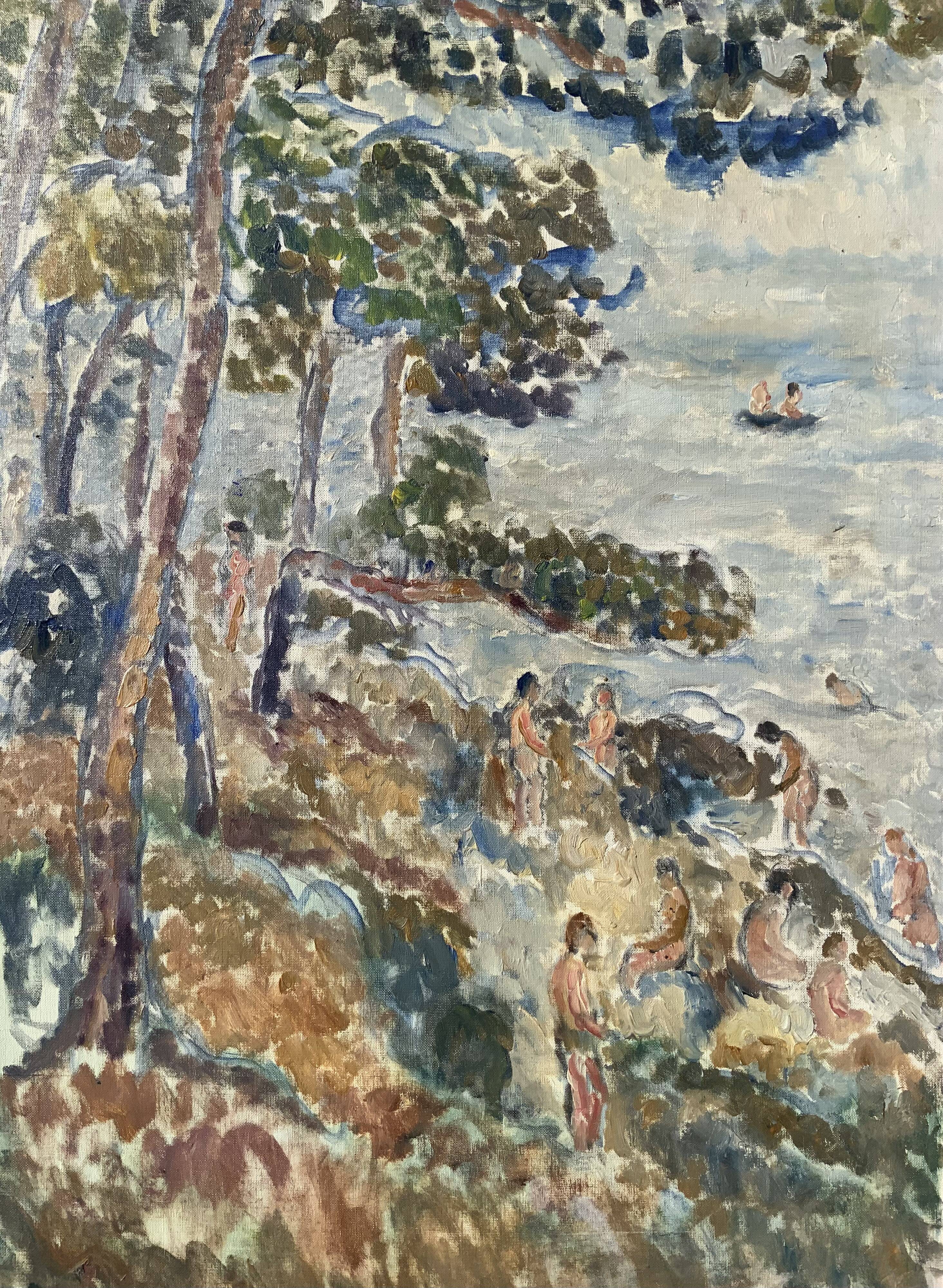 Vintage Oil On Canvas Landscape By Eva Eneroth, Paris, Mid 20th Century