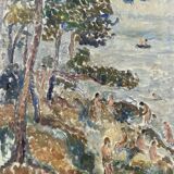 Vintage Oil On Canvas Landscape By Eva Eneroth, Paris, Mid 20th Century