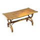 Table basse en bambou et rotin 1960