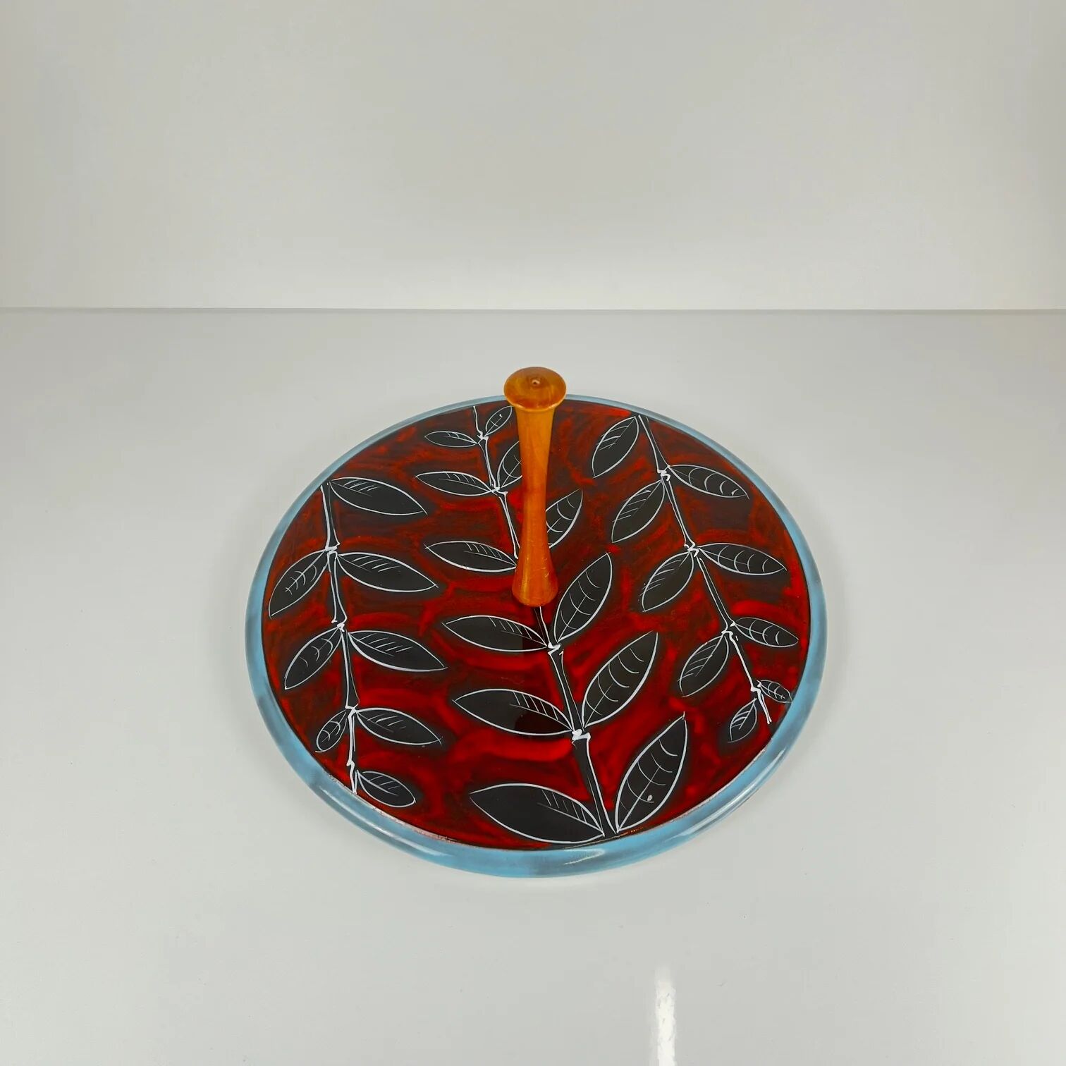 Italian ceramic tray with handle, 1960