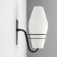 Large outdoor lamp made from metal and opal glass