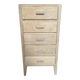 Vintage 5-drawer chest of drawers in waxed solid pine.