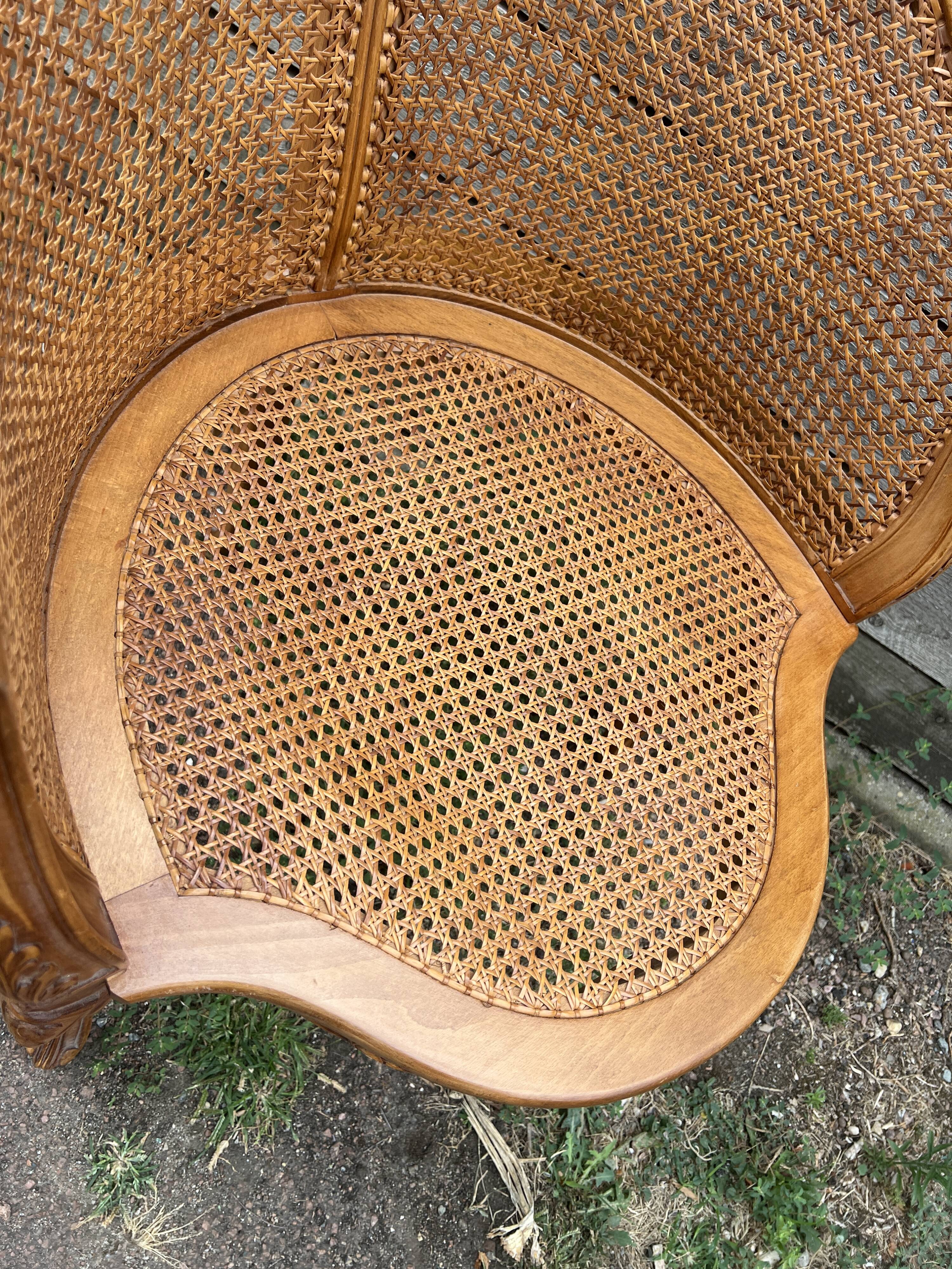 Louis XVI Style Caned Office Chair