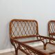Pair 1960s Franca Helg Bonacina Rattan Malacca Daybeds