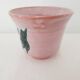 Ceramic flowerpot vase with rooster design - signed yvon roy durtal vallauris