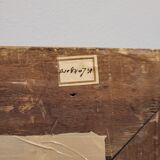 Oil on the tabla “Paisaje con ganado”, Firmado “Ruytter”, Escuela Barbizon, s. XIX – France