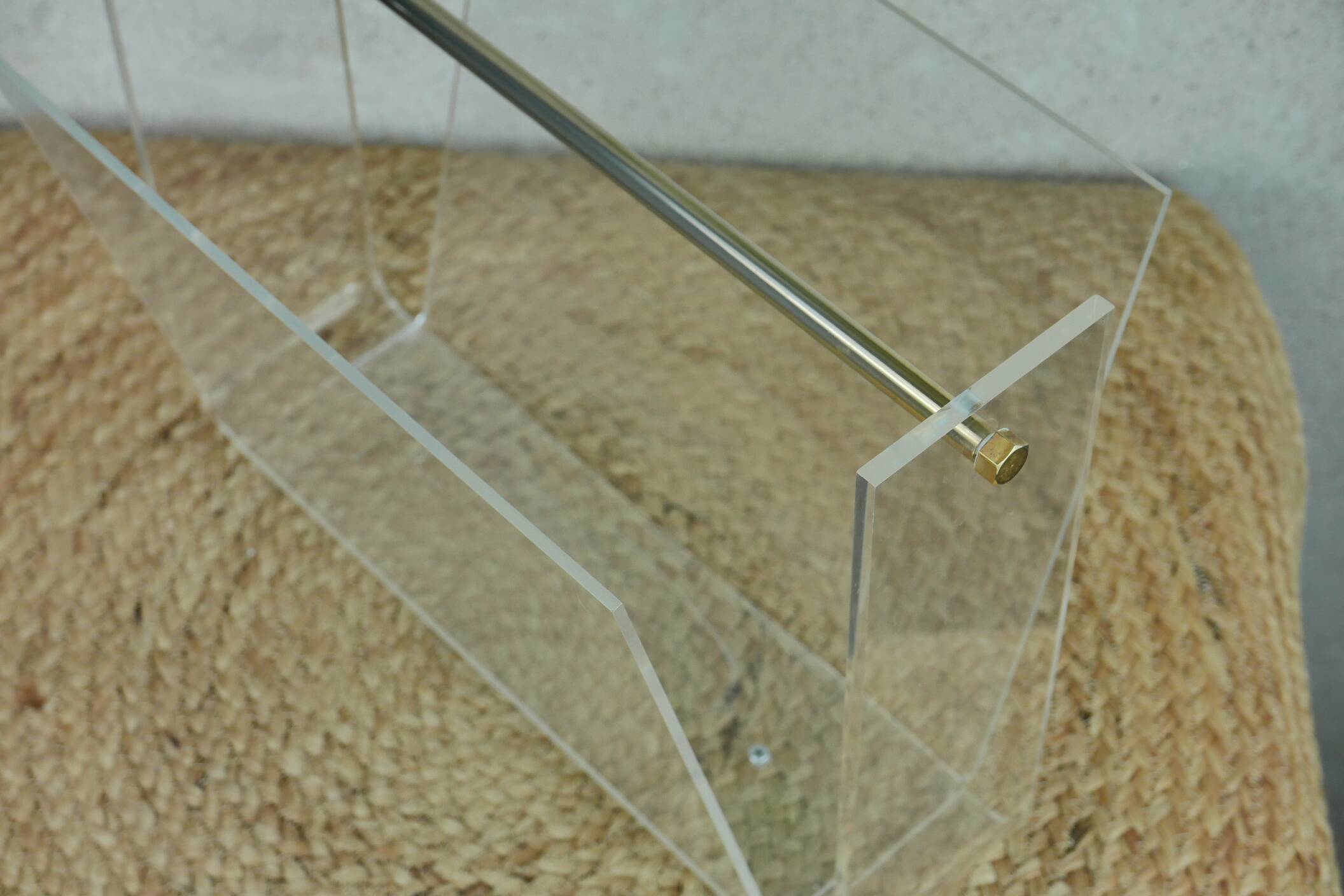 Roche Bobois plexiglass magazine rack 70