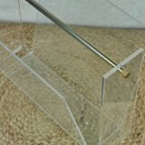 Roche Bobois plexiglass magazine rack 70